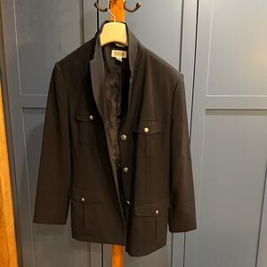 VINTAGE PRISTINE - Talbots Black Military Style Jacket